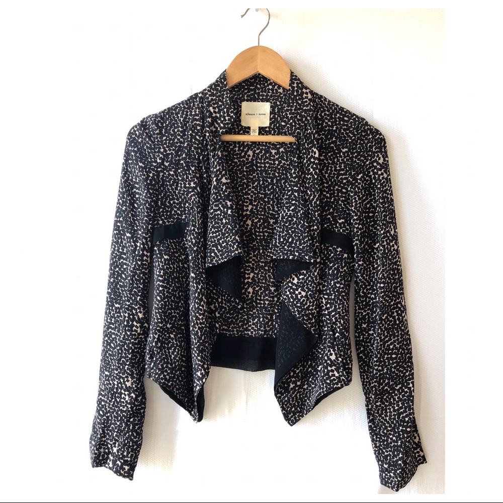 Silence + Noise Print Silk Blouse - Size S (EUC)